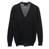 Prada Вязаный кардиган с V-образным вырезом и длинными рукавами 38 черный Женский Б/У