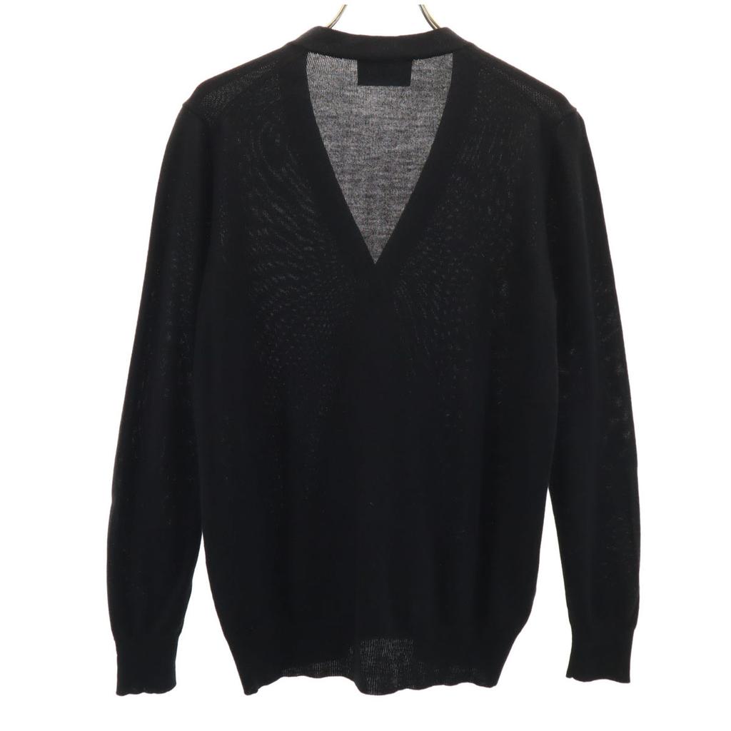 Prada Вязаный кардиган с V-образным вырезом и длинными рукавами 38 черный Женский Б/У