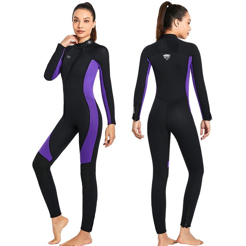 3mm Neoprene Wetsuit Men Women Full Body Long Sleeve Diving Surfing Snorkeling Cold Water Swimming