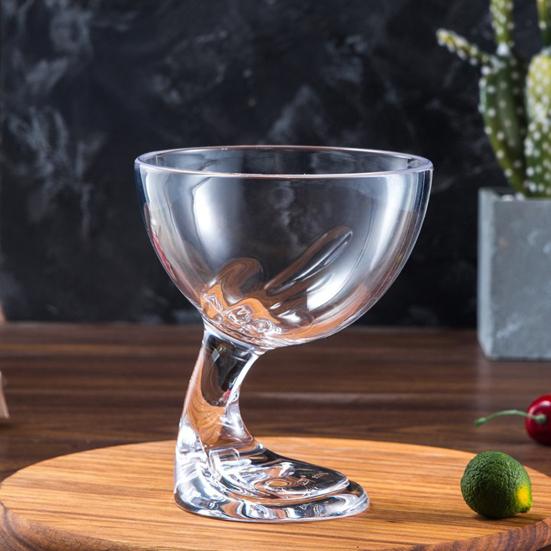 Summer Ice Cream Cup Clear Thick Dessert Bowls for Sundae Fruit Pudding Milkshakes Reusable Snacks Condiments Container for Home Party