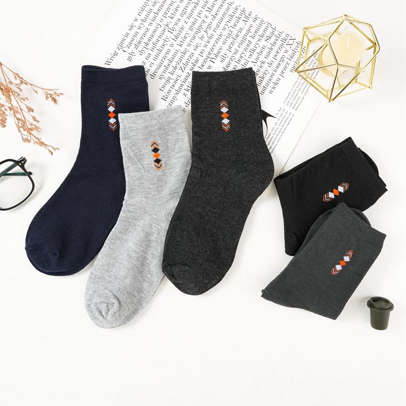 Мужские хлопковые носки повседневные дышащие мягкие простые деловые удобные носки средней длины