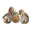 Felt Egg House Kit DIY Patchwork Felt Egg House Craft Kit Handmade Embroidered Easter Eggs Crafting Set for Easter Basket Festive Decor