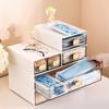 Штабелируемый настольный органайзер Просторный ящик с ручкой Большая вместимость Прозрачный видимый водонепроницаемый ящик для хранения Органайзер для туалетных принадлежностей для ванной комнаты