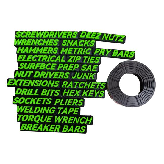 Yousheng 1 комплект бирок для ящиков инструментов 3D магнитные органайзеры для ящиков инструментов многоразовые легко читаемые наклейки для организации мини-ящиков инструментов