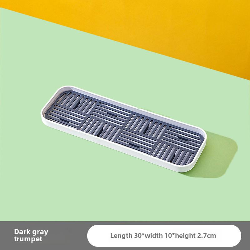 Двухслойный прямоугольный пластиковый поднос для сухого заваривания чая и использования на кухне