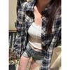 Женская универсальная клетчатая рубашка-куртка - Осенне-летняя повседневная кардиган и солнцезащитный слой