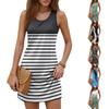 Women's Fashion Casual Print Round Neck Sleeveless Dress