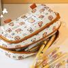Pencil Cases Capibara Pencil Bag Multi Layer Cartoon Pen Pouch Capybara Stationery Bag  Student