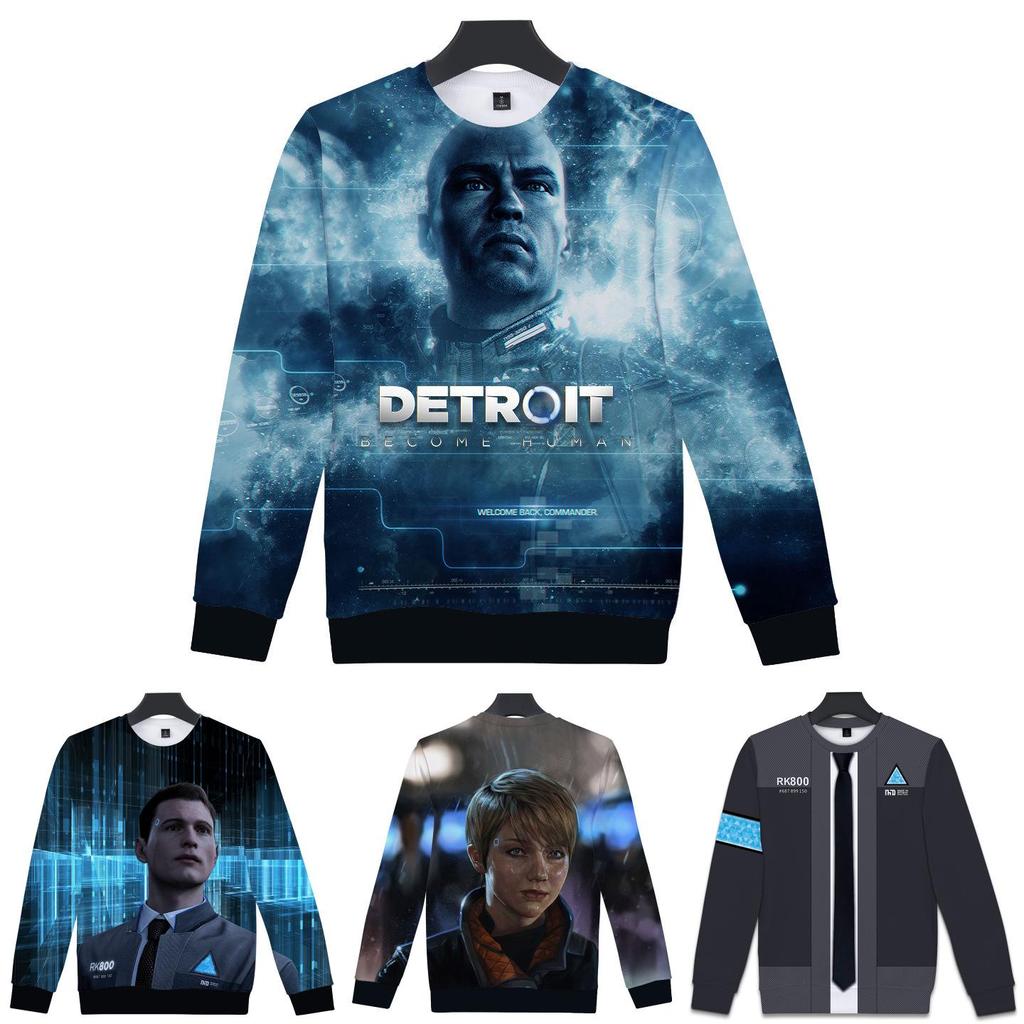Высококачественный Худи-Свитер Косплей Коннора из Detroit Become Human 3D Печать Костюм