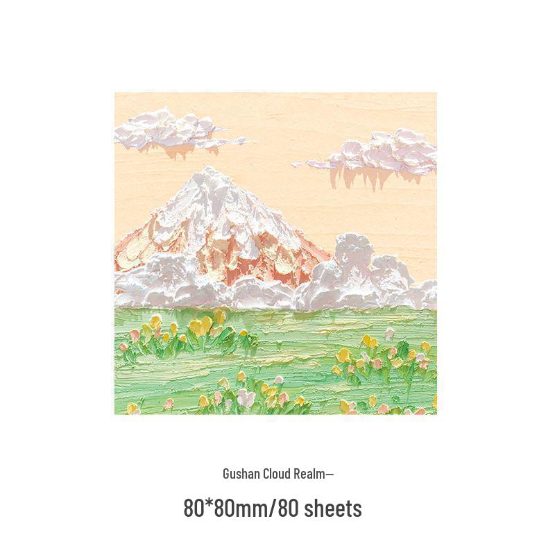 3D Масляная пастель Липкие заметки - Корейский Инс Стиль Блокноты для планирования