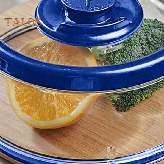 Вакуумная крышка Хорошая герметизация Простота в использовании Сохраняет свежесть Создает вакуумную упаковку Прозрачная крышка пластины