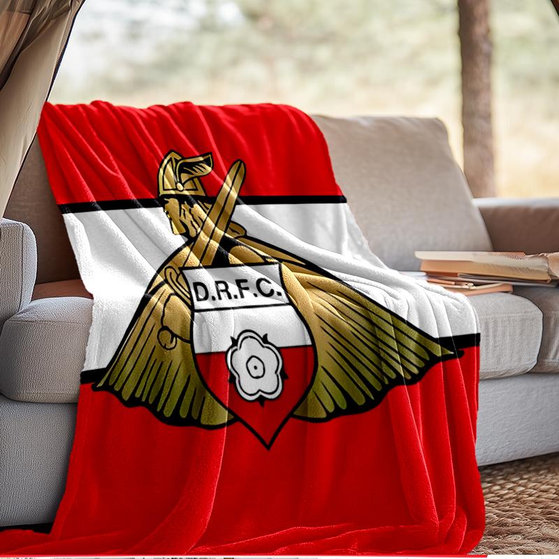 Плед Doncaster Red Crest Легкий Идеальный постельный плед Идеально подходит для путешествий, кемпинга, гостиных, офисов, диванов, вентилятора Рождественский подарок