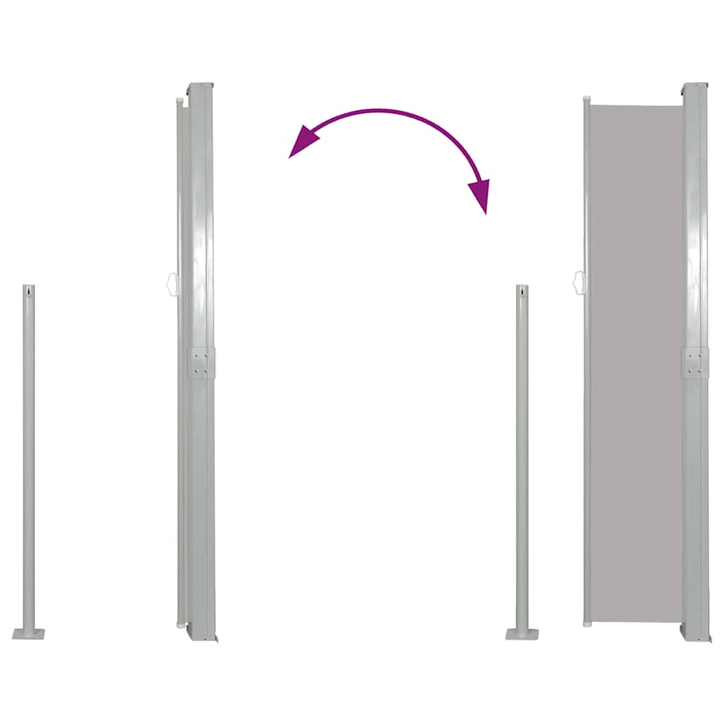Retractable Side Awning 160 x 300 cm Gray