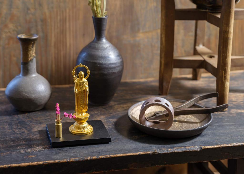 Buddha Statue Jizo Bodhisattva Buddhist Hideun Makita Original Model for Safe Childbirth and Guardian Deity for Raising Takaoka Copperware Bosatsu