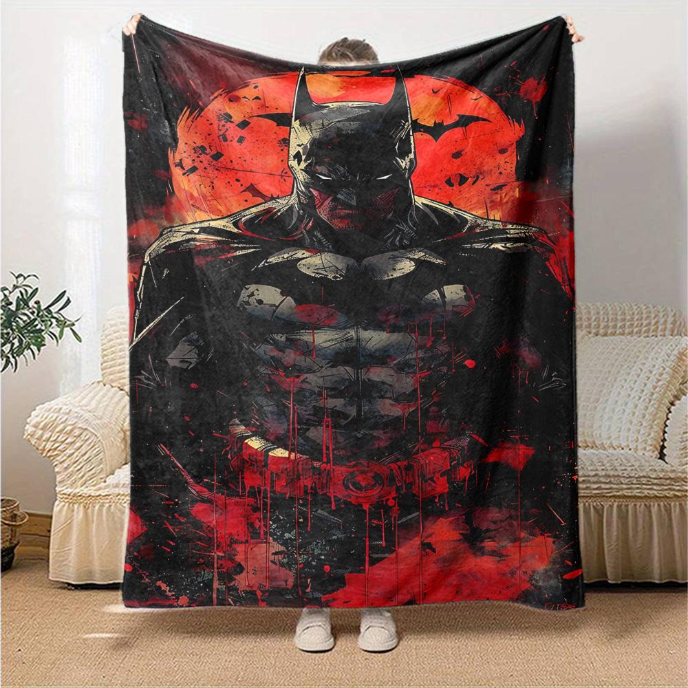 1pc Batman Blood Flannel Blanket Soft Warm Throw for Home, Office, Travel, All-Season Cozy Bedding GiftL1196