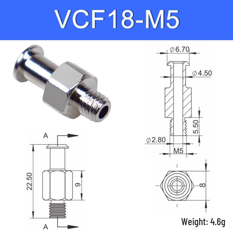 Vacuum Suction Cup Connector VM-G1 Threaded Barb Pneumatic Nozzle Adapter