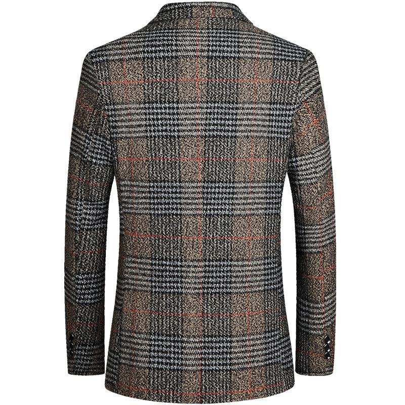 Classic Plaid Spring Autumn Blazer for Men Clothing Fashion Menss Suit Jacket Men Coat Costume Jackets Manteau Homme Jackets