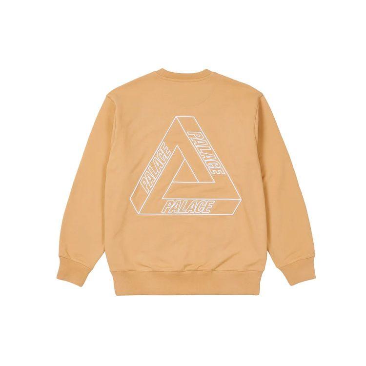 Palace Свитшот с круглым вырезом Outliner Designer с принтом-треугольником на спине, унисекс, желтый P20CS144