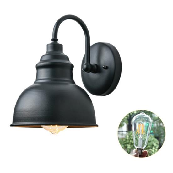 Уличный садовый светильник IP65 Водонепроницаемый ретро-стиль Мягкое освещение Нержавеющий цоколь E27 Освещение Ультра-яркий винтажный настенный светильник для двора Лестничный светильник