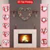 Valentine's Day LOVE Porch Banner - Rose XOXO Romantic Design - Roses - Porch Hanging Door Decor (5632)