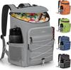 Рюкзак-холодильник Rxakudedo Легкий рюкзак-холодильник с дизайном Мягкий изотермический рюкзак-холодильник для кемпинга Портативный рюкзак-холодильник для путешествий и для хранения в багажнике вашего серого