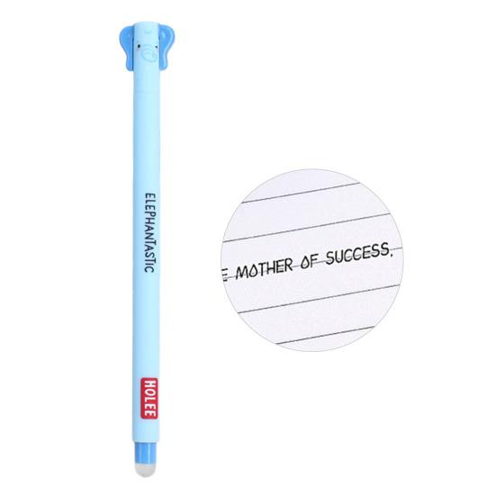 Стирающаяся ручка 0,7 мм с черными чернилами, с мягкой рукояткой, приятной для кожи, с милыми колпачками в виде животных, кнопочный механизм, перезаправляемые ручки, школьные принадлежности