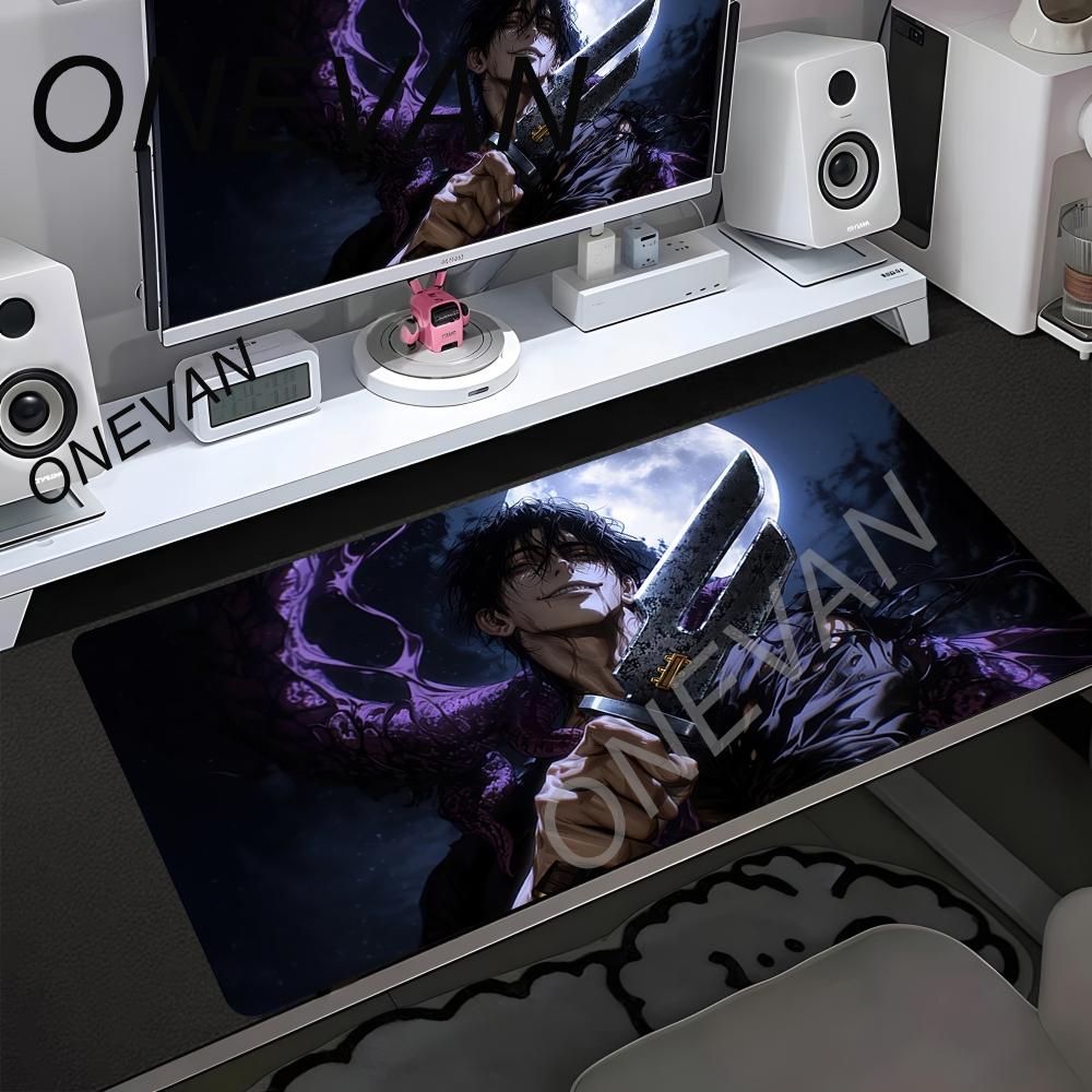 Anime Purple Mouse Pad HD Jujutsu Kaisen Gaming Keyboard Desk Mat Laptop Satoru Gojo Mousepad PC Gamer Cabinet Extended Deskmat