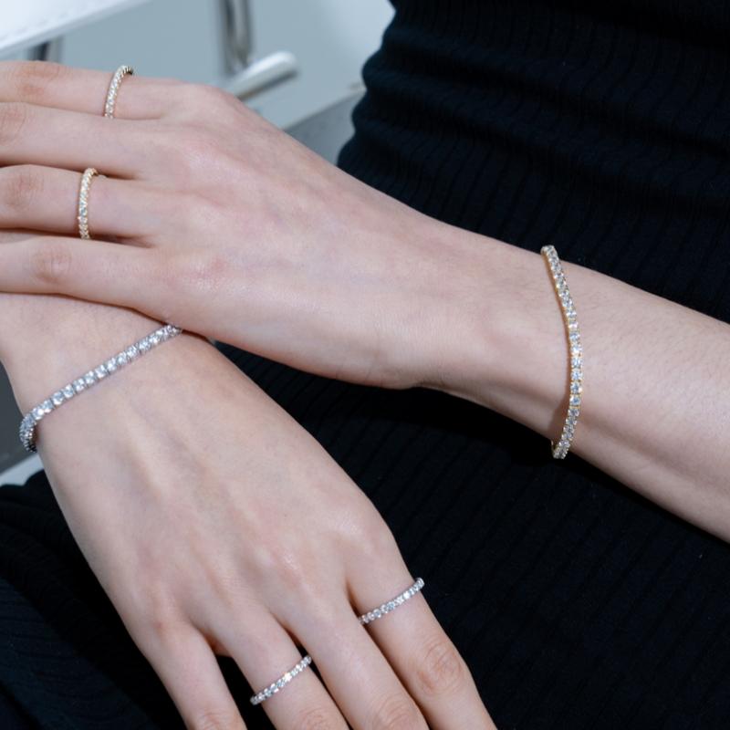 Iceball Ice Tennis Bracelet 4mm Wg