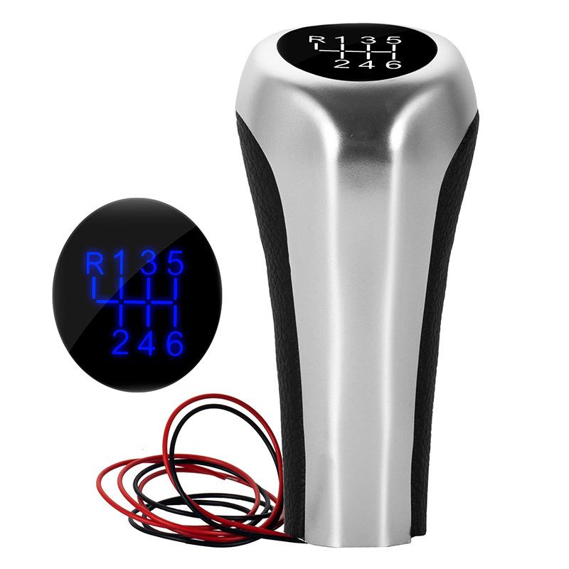 5 6 Speed Manual Gear Shift Knob w/LED Light Shifter Lever Handle Stick For BMW E39 E60 E61 E46 E82 E87 E90 E91 E92 X1 X3 X5