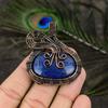 Lapis Lazuli Handmade Copper Wire Wrap Jewelry Pendant 2.21" R3a32