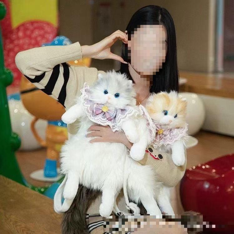 Ragdoll Cat Plush Backpack - Stuffed Animal Comfort Doll for Girls' Birthday Gift