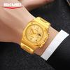 Skmei New Design Quartz Wristwatches Men Golden Stainless Steel Watch Date Functions Luxury Clock Man