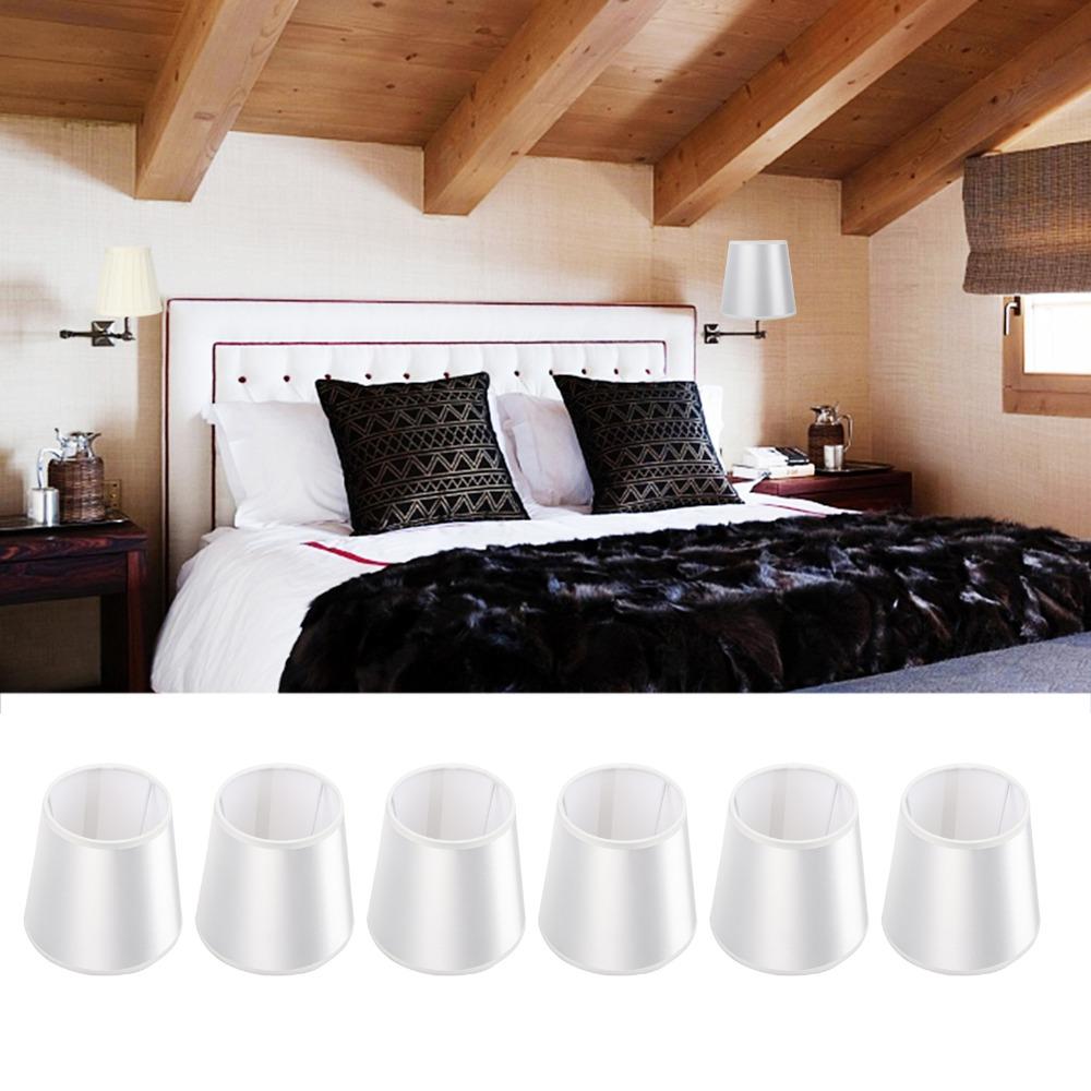 6PCS Barrel Shape Wall Light Chandelier Fabric Light Fixture Pendant Lamp Shade Home Decoration