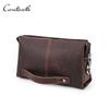 CONTACT'S Men Clutch Bag Large Capacity Genuine Leather Men Wallets Cell Phone Pocket Coded Lock Design Business Long Purse For Men