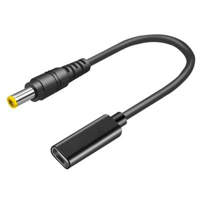 Кабель для зарядки ноутбука TypeC - DC5.5x2.5мм, 18-20В, 65Вт-100Вт, длина 0.2м, портативный