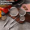 3Pcs Sieve Spoon Durable Fine Mesh Stainless Steel Oil Filter Spoon Sturdy Long-lasting Strainer for Home Kitchen