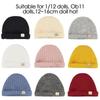 Fashion Cloth For Obitsu11 Dolls 1/12bjd Hat Doll Knitted Hat Animal Ear Caps Cartoon Knitted Hats