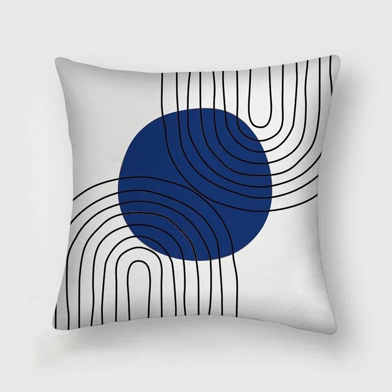 Office Living Room Home Pillowcase Abstract Blue Flower Pillowcase Car Ornaments