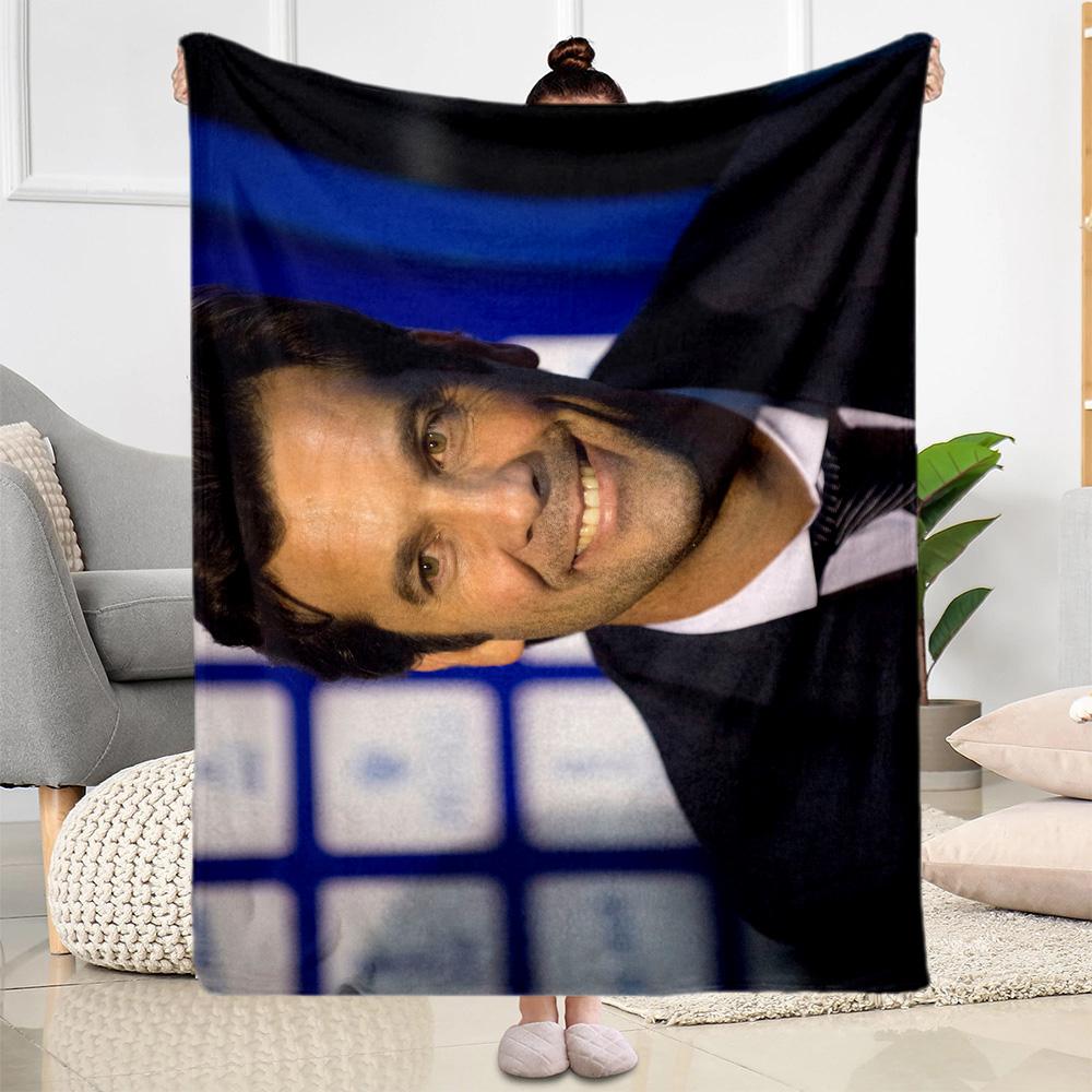 Player Celebrates Victory Moment Blanket Warmthful Decor Suitable for Picnics Office Chair Bed for All Occasions Modern Style