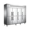 Six-Door Stainless Steel Commercial Freezer for Hotels and Kitchens