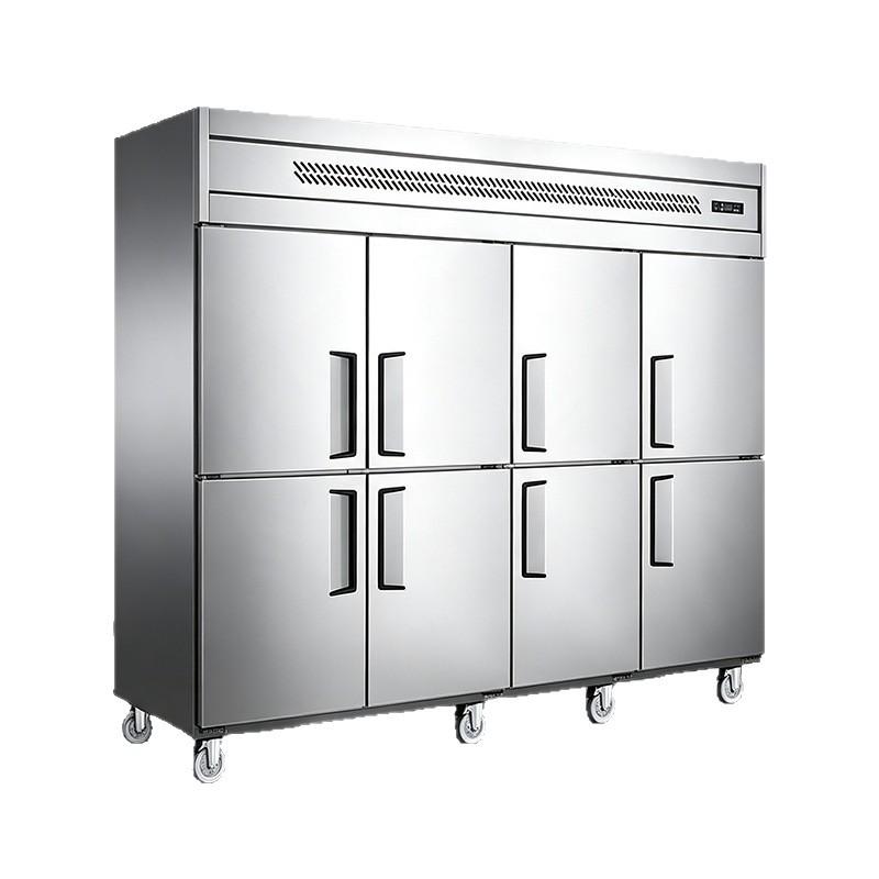 Six-Door Stainless Steel Commercial Freezer for Hotels and Kitchens