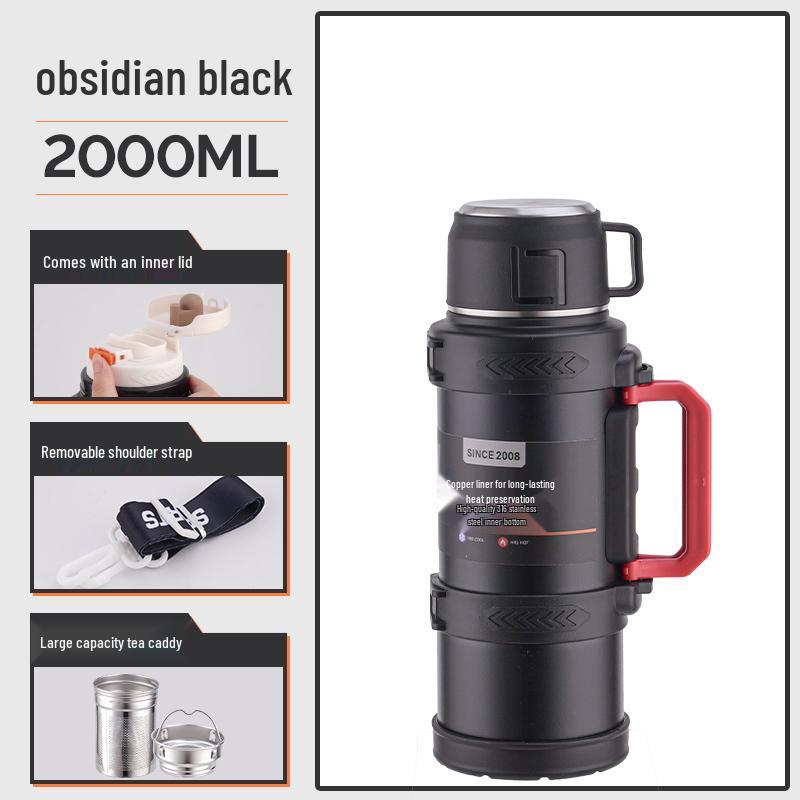 Large Stainless Steel Insulated Thermos Flask for Outdoor, Car, Home, and Dorm Use