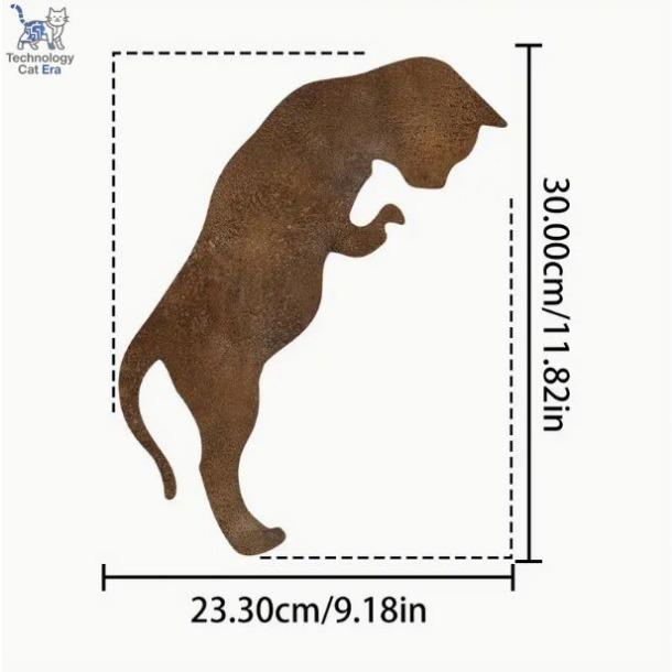 Деревенская металлическая статуя кошки для сада, украшение для открытого двора, подходит для садов и террас, садовое украшение
