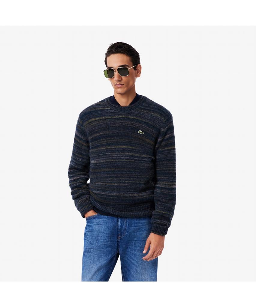 Мужской полосатый джемпер с круглым вырезом LACOSTE Ah5221-55N L0K