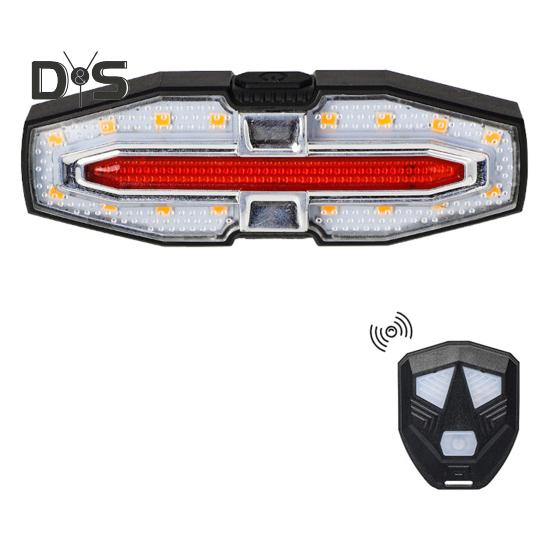 Задний фонарь для велосипеда, регулируемый светодиодный пульт дистанционного управления, для горного велосипеда, шоссейный, водонепроницаемый, перезаряжаемый, яркий, предупреждение для езды на велосипеде ночью