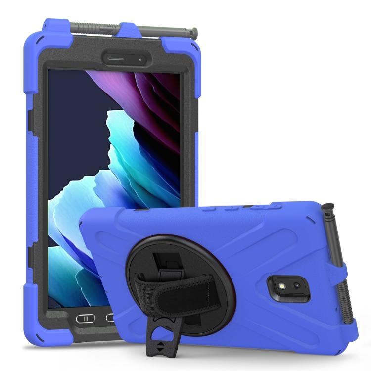 Для Samsung Galaxy Tab active 3 T570 / T575 8.0 Ударопрочный Цветной Силиконовый + ПК Защитный Чехол с Подставкой и Плечевым Ремешком и Ручным Ремешком