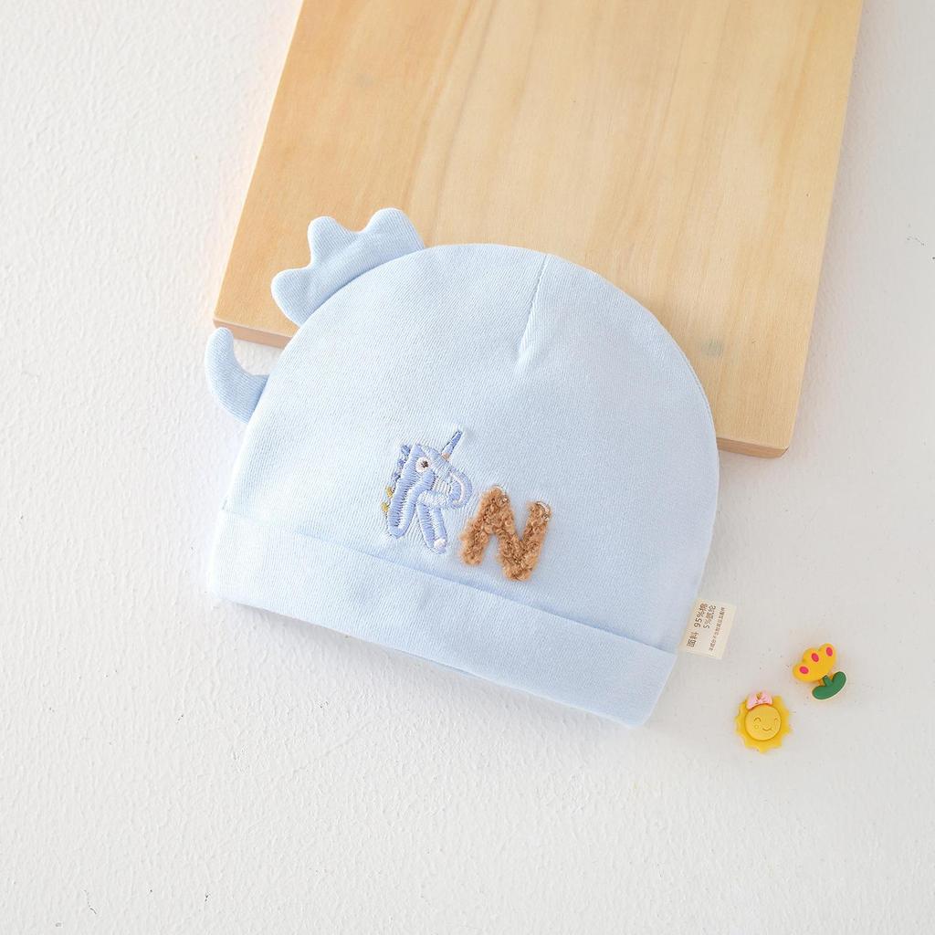Pure Cotton Double Layer Newborn Hat for 0-3 Months, Suitable for Autumn/Winter