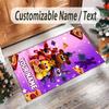 Personalized Crystal Velvet Carpet Custom Name Text,Five Nights at Freddy’s Anti Slip Area Rug For Home Decoration
