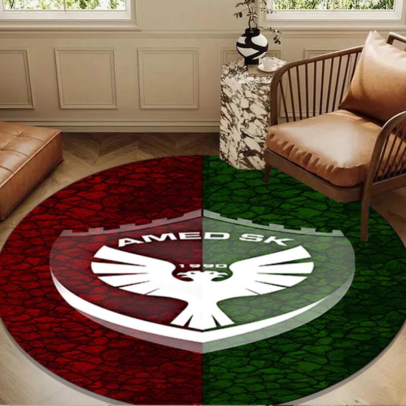 Amed Sk Crest Design Round mat Home Decor, Chair rug For livingroom,Bedroom, doormat home decor Birthday Gift Christmas Gifts