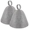2Pcs Sauna Hat Vaporarium Hat Water Absorption Wool Hat Heat Insulation Felt Bath Cap Bathroom Sauna Accessories